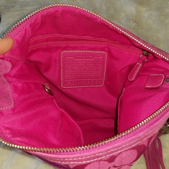 **SOLD**Hot Pink Coach Crossbody - Picture 5 of 8
